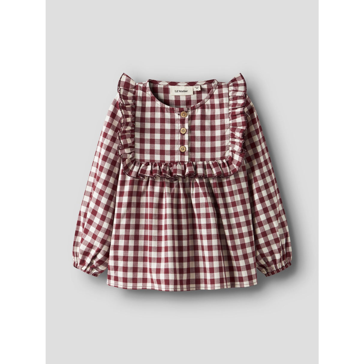 Lil'Atelier Red Dahlia Nmfrio Ls Loose Skjorta Lil