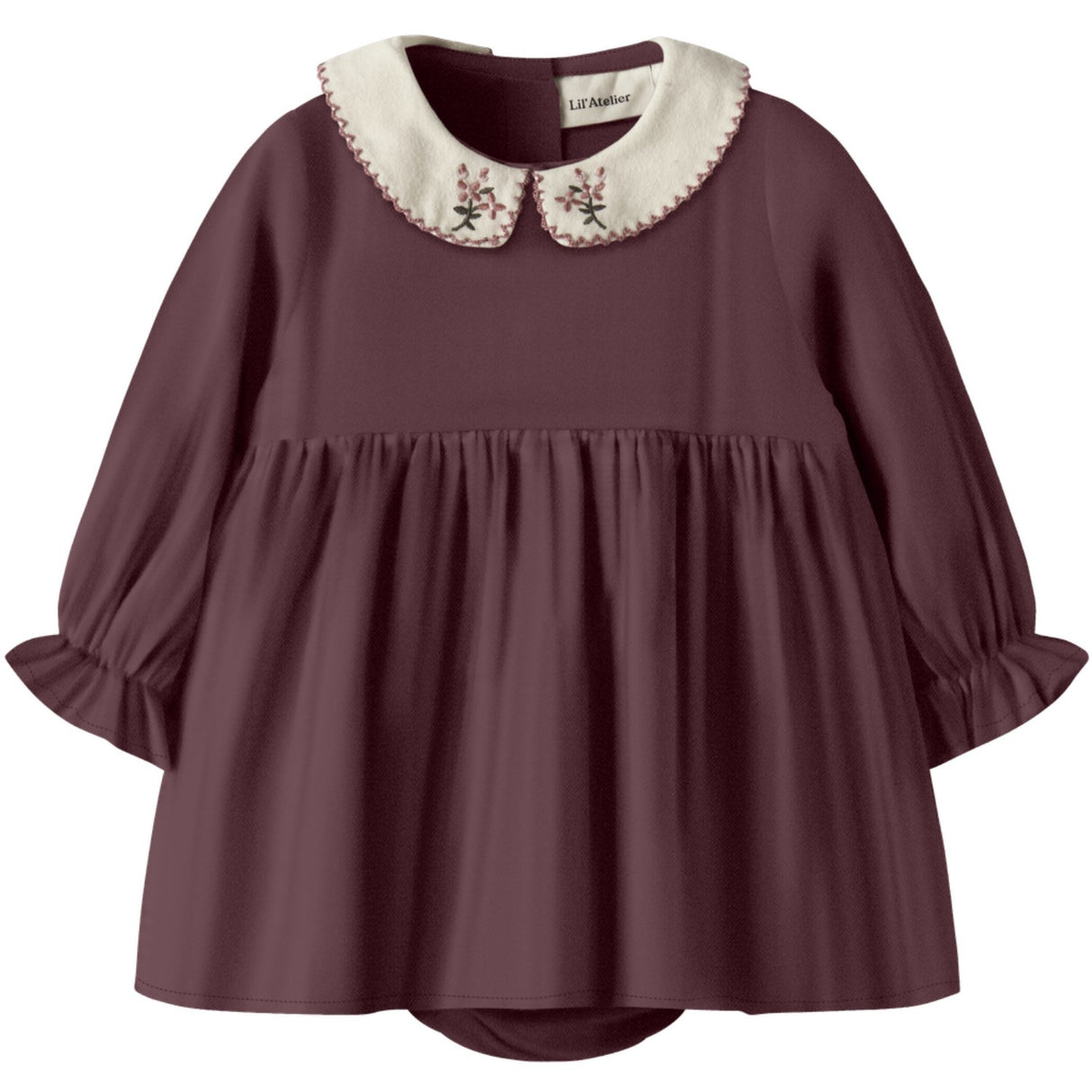 Lil'Atelier Catawba Grape Nbfrebel Ls Body Klänning Solid Lil