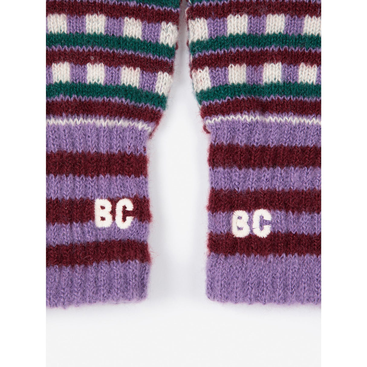 Bobo Choses Purple Jacquard Long Handskar