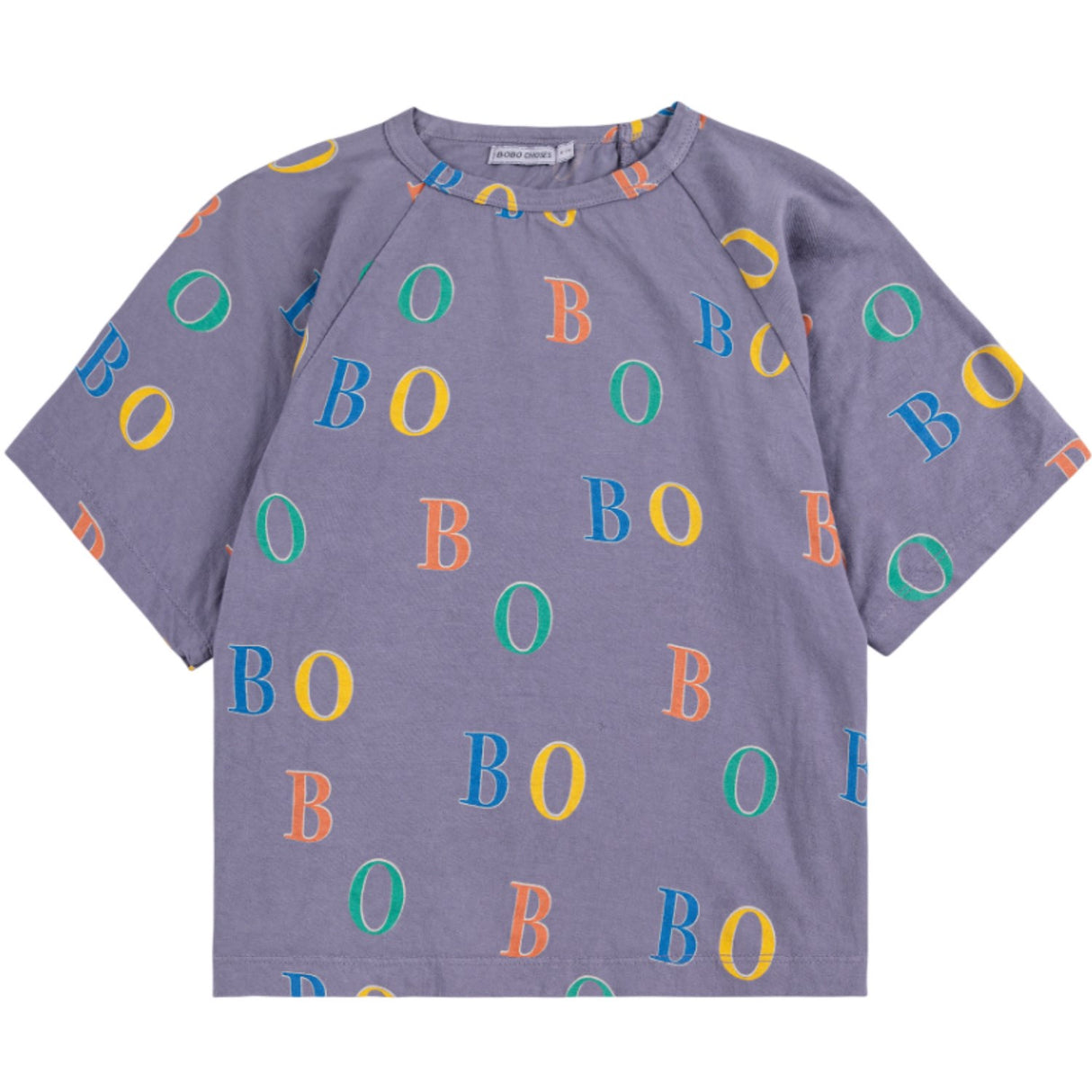 Bobo Choses Navy Blue Multicolor Bobo All Över Ranglan T-Shirt