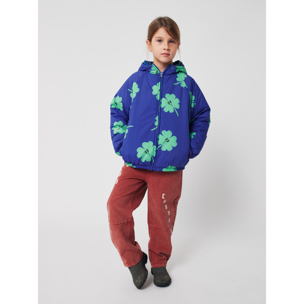 Bobo Choses Purple Lucky Clover All Över Vändbar Anorak