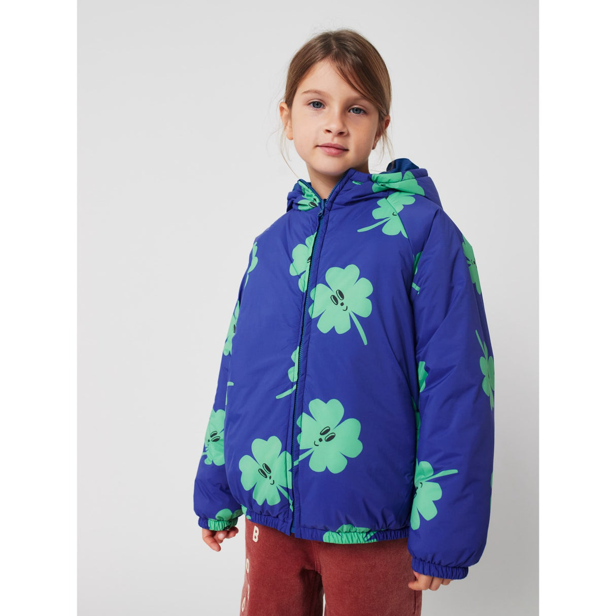 Bobo Choses Purple Lucky Clover All Över Vändbar Anorak