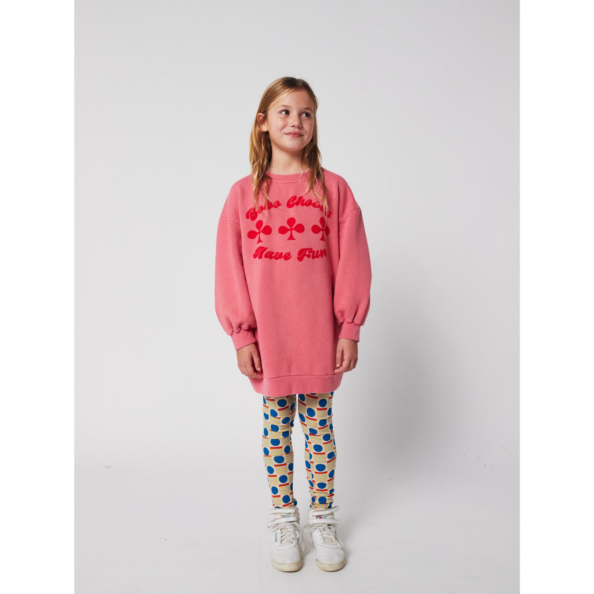 Bobo Choses Pink Have Fun Sweatshirt Klänning