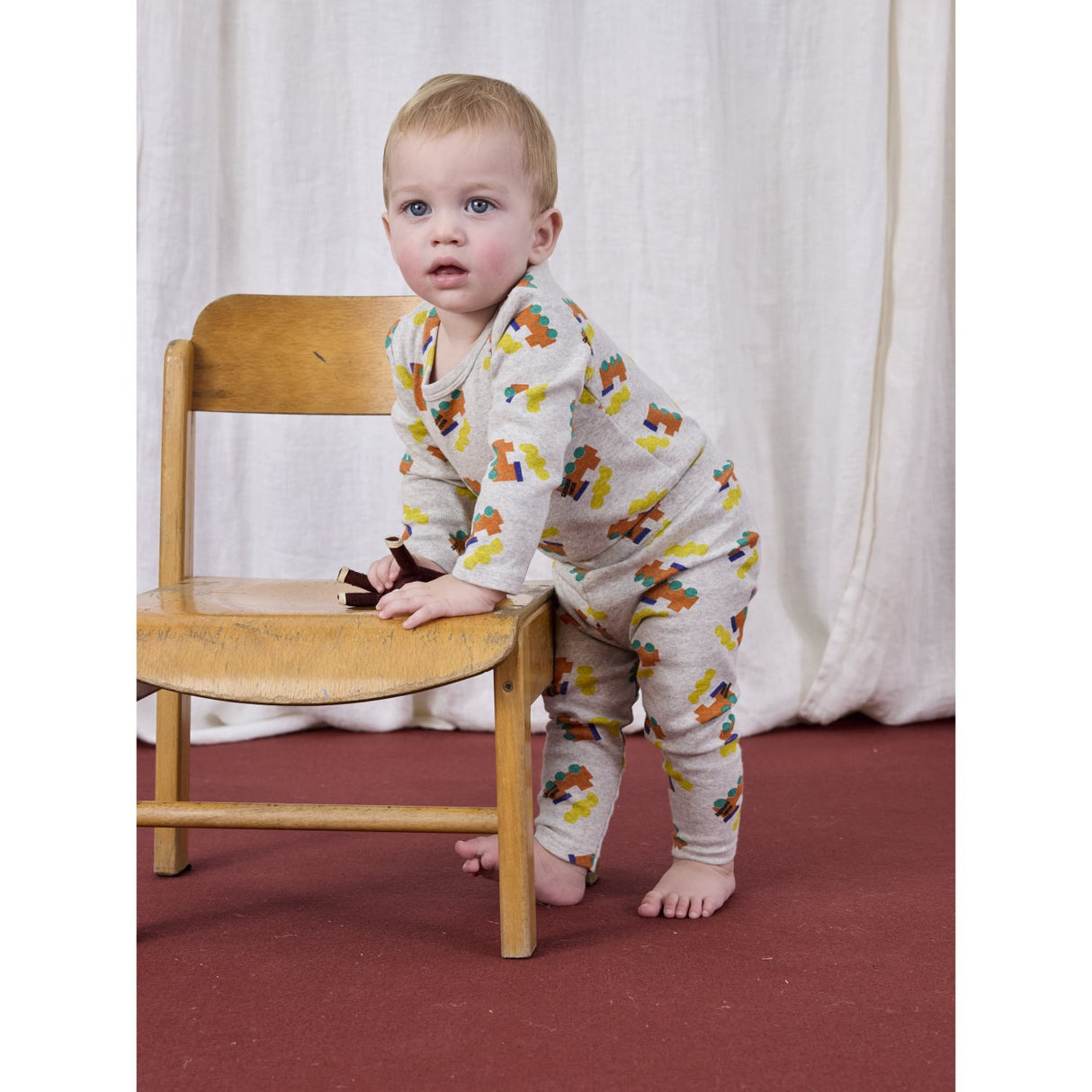 Bobo Choses Light Heather Grey Bobo Choo Choo All Över Leggings
