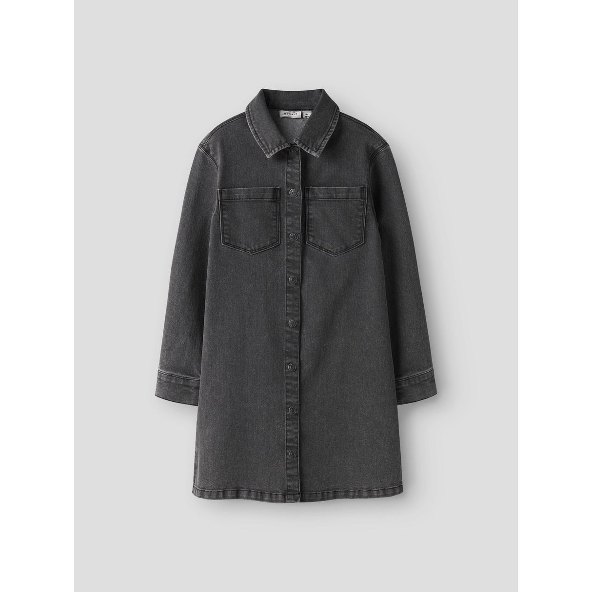 Name It Medium Grey Denim Nkfjeannie Ls Dnm Klänning 2133-Ft B