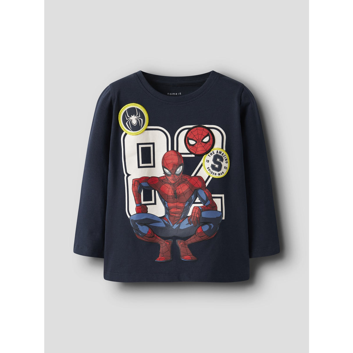 Name It Navy Blazer Nmmdeep Spider Ls Nreg Topp Box Noos Mar