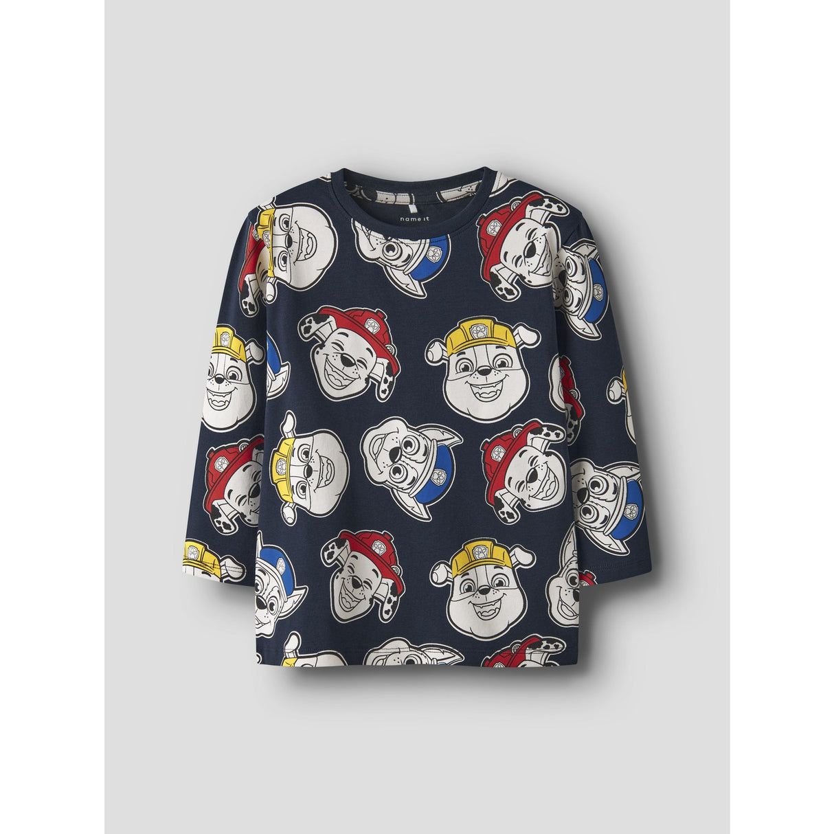 Name It Navy Blazer AOP Nmmjorgen Paw Ls Nreg Topp Cplg