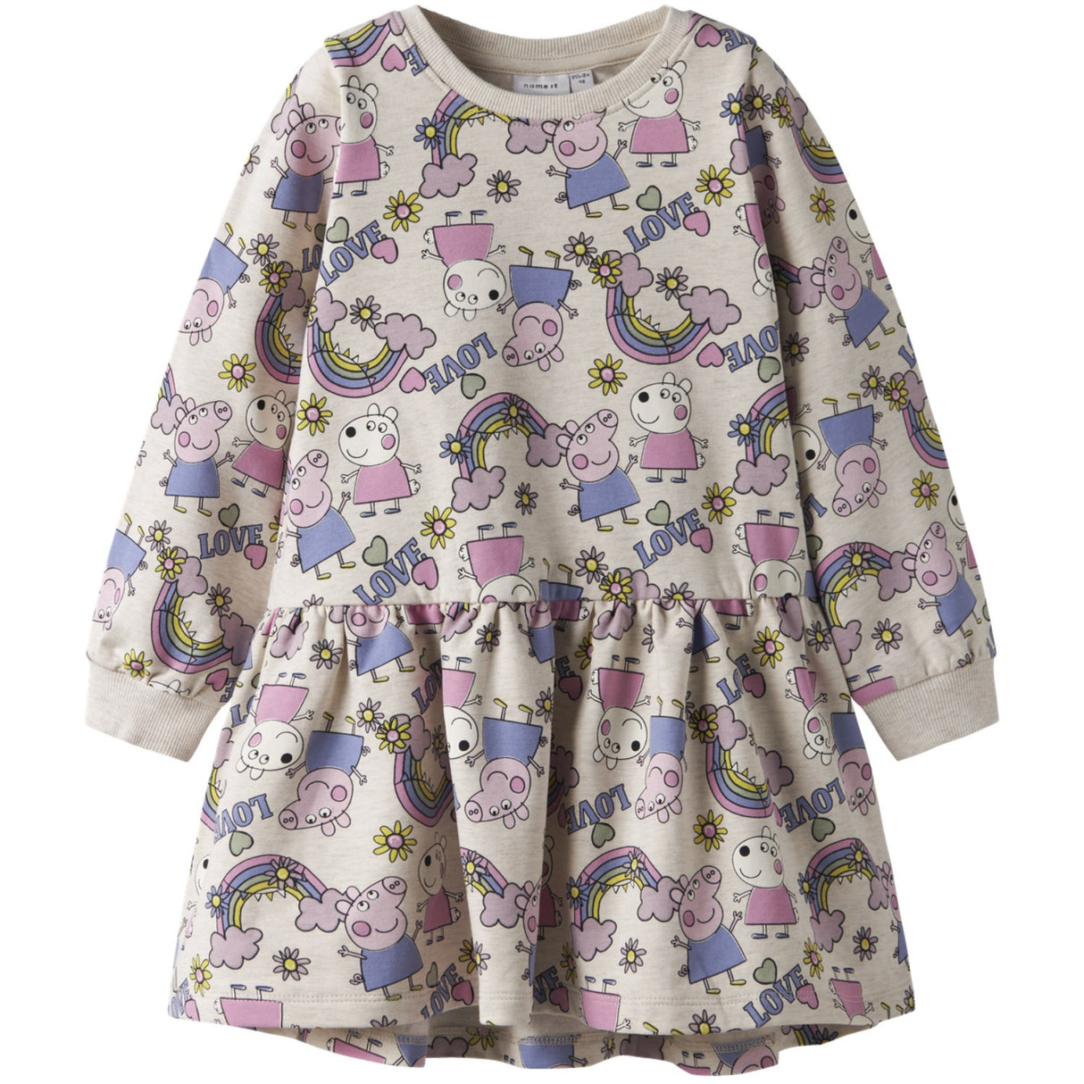 Name It Peyote Melange Nmfdarma Peppa Ls Swe Klänning Bru Cplg