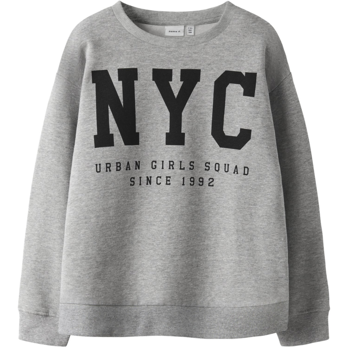 Name It Grey Melange Nkfbelisso Ls Rlx Sweat Unb