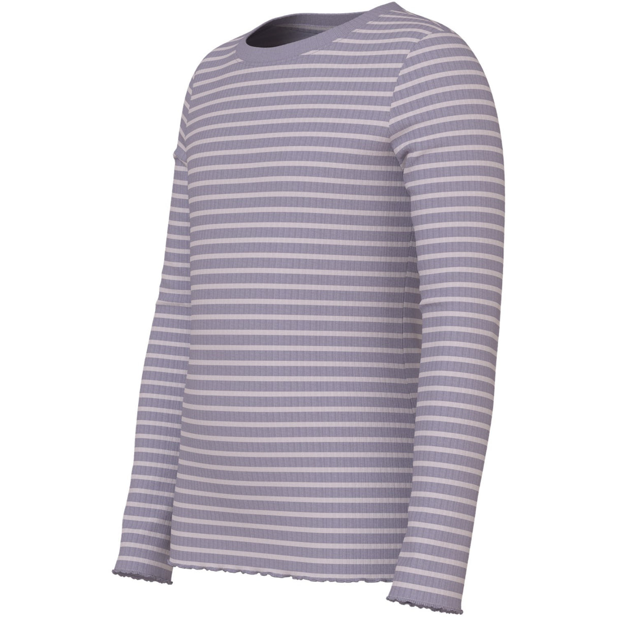 Name It Lavender Gray Lilac Marble Stripe Nmfvemma Ls Slim Topp