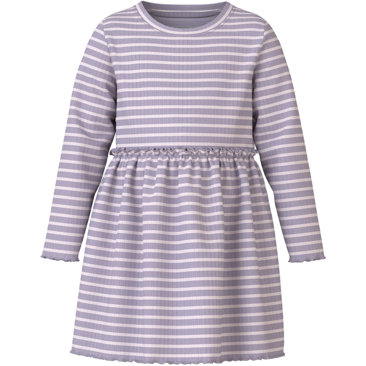 Name It Lavender Gray Lilac Marble Stripe Nmfvemma Ls Klänning