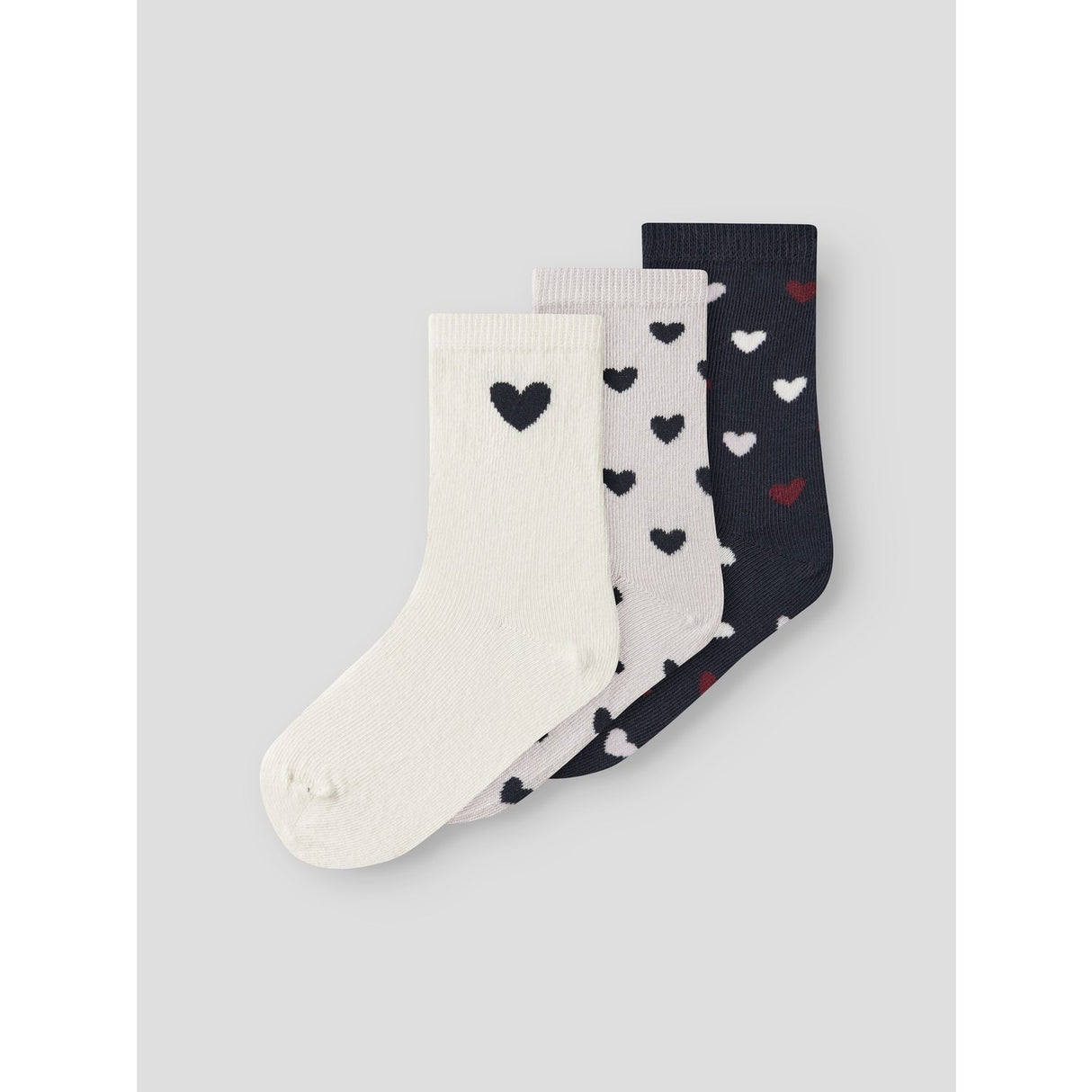 Name It Light Grey Melange Nmftua 3P Strumpor