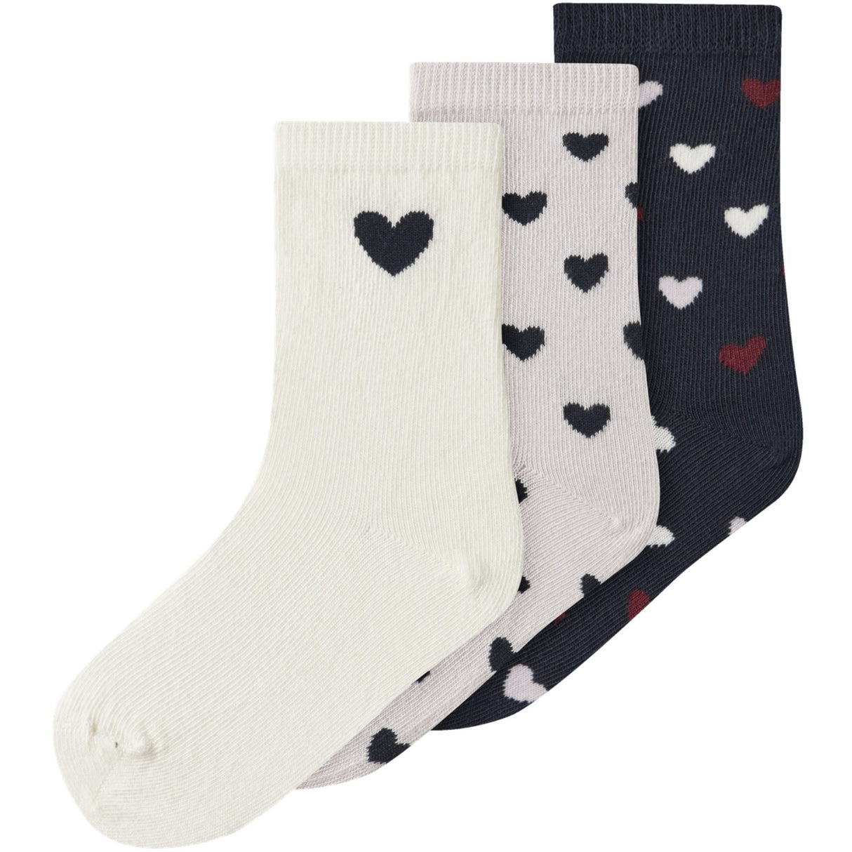 Name It Light Grey Melange Nmftua 3P Strumpor