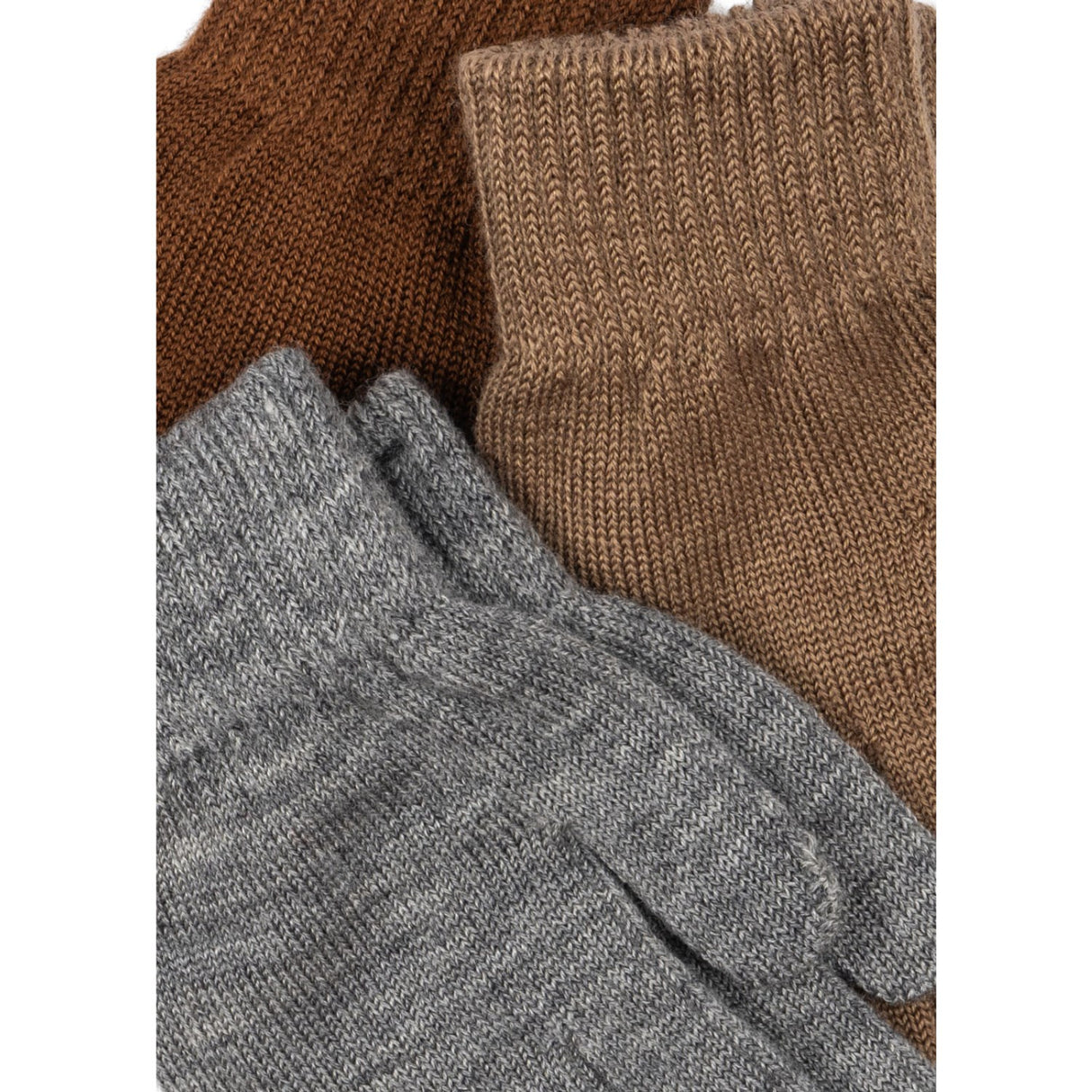 Konges Sløjd Grey Melange/Beige/Brown 3 Pack Filla Handskar
