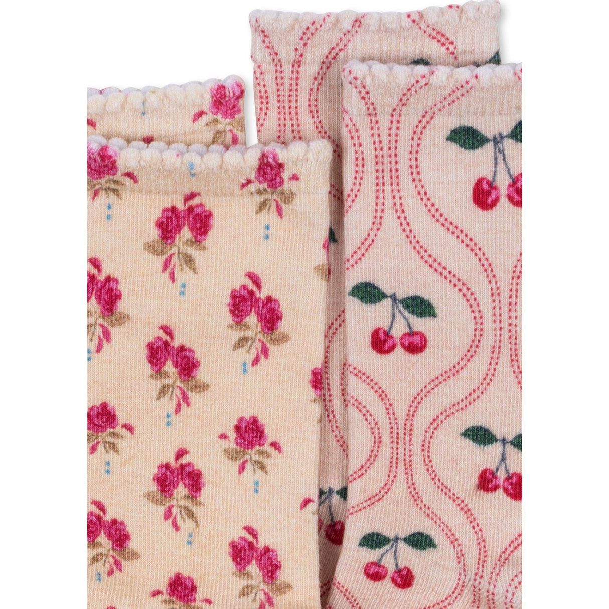 Konges Sløjd Cherry Mix 2 Pack Printed Strumpor