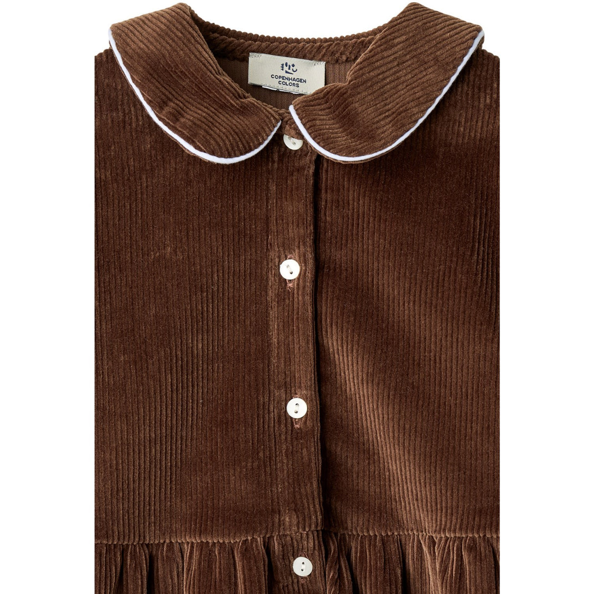 COPENHAGEN COLORS Dk Brown Comb Corduroy Blus W. Emb.