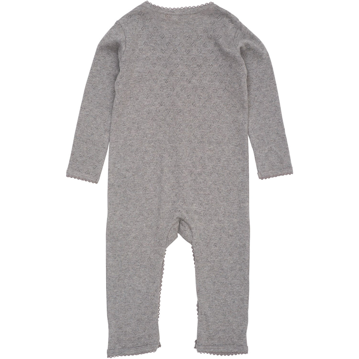 COPENHAGEN COLORS Grey Mel Pointelle Heart Full Body