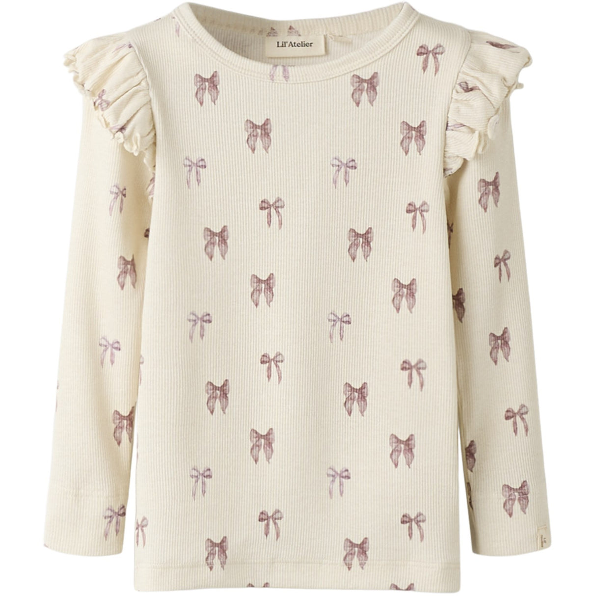Lil'Atelier Turtledove Bow Nmfgavo Eko Ls Slim Topp Lil Noos