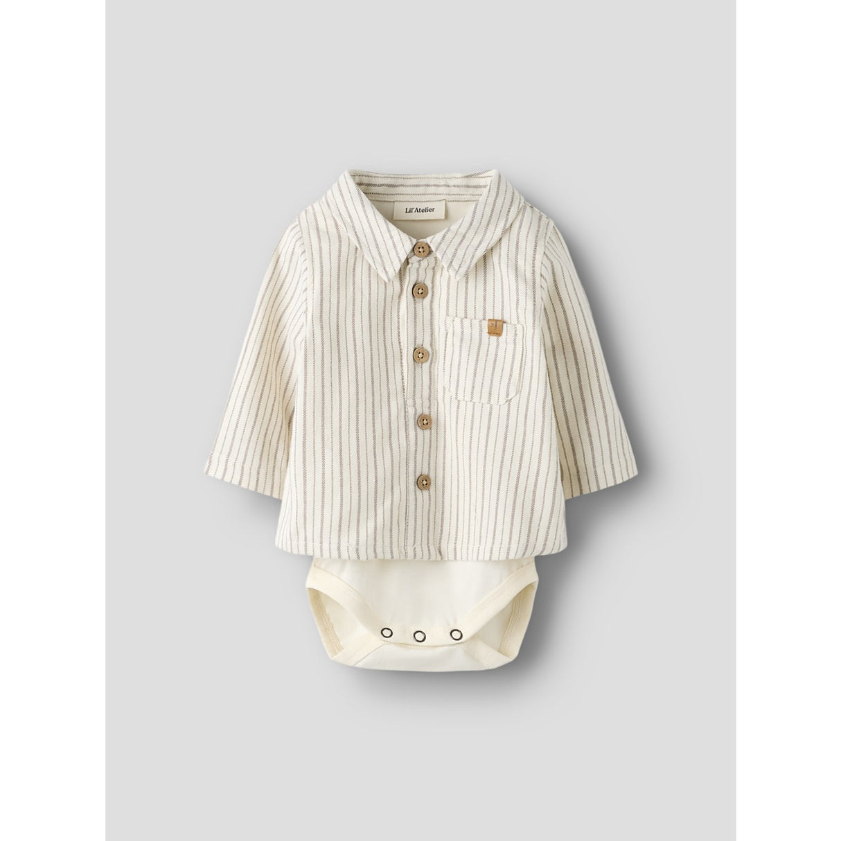 Lil'Atelier Turtledove Sepia Tint Nbmfelixo Ls Body Skjorta Lil