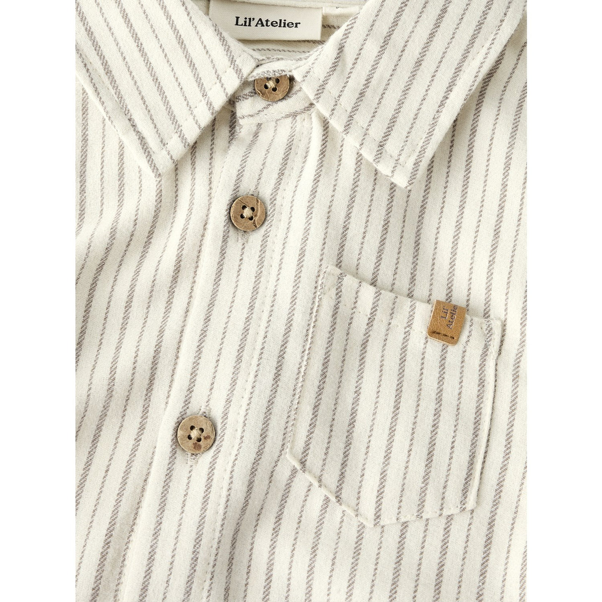 Lil'Atelier Turtledove Sepia Tint Nmmfelixo Ls Skjorta Lil