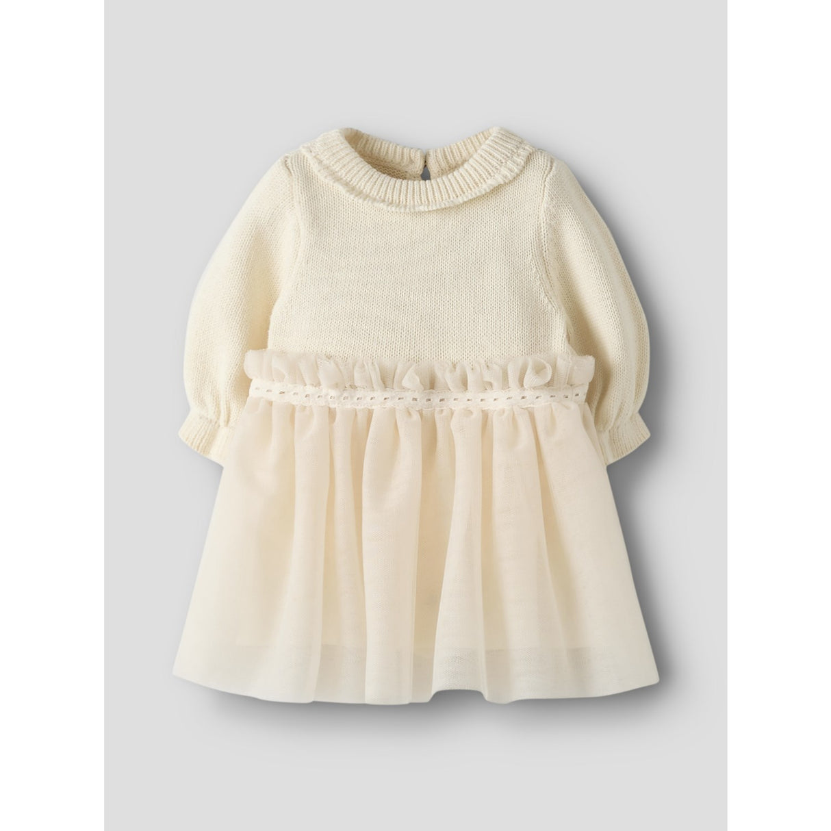 Lil'Atelier Pistachio Shell Nbfsarina Ls Stickad Body Klänning Lil