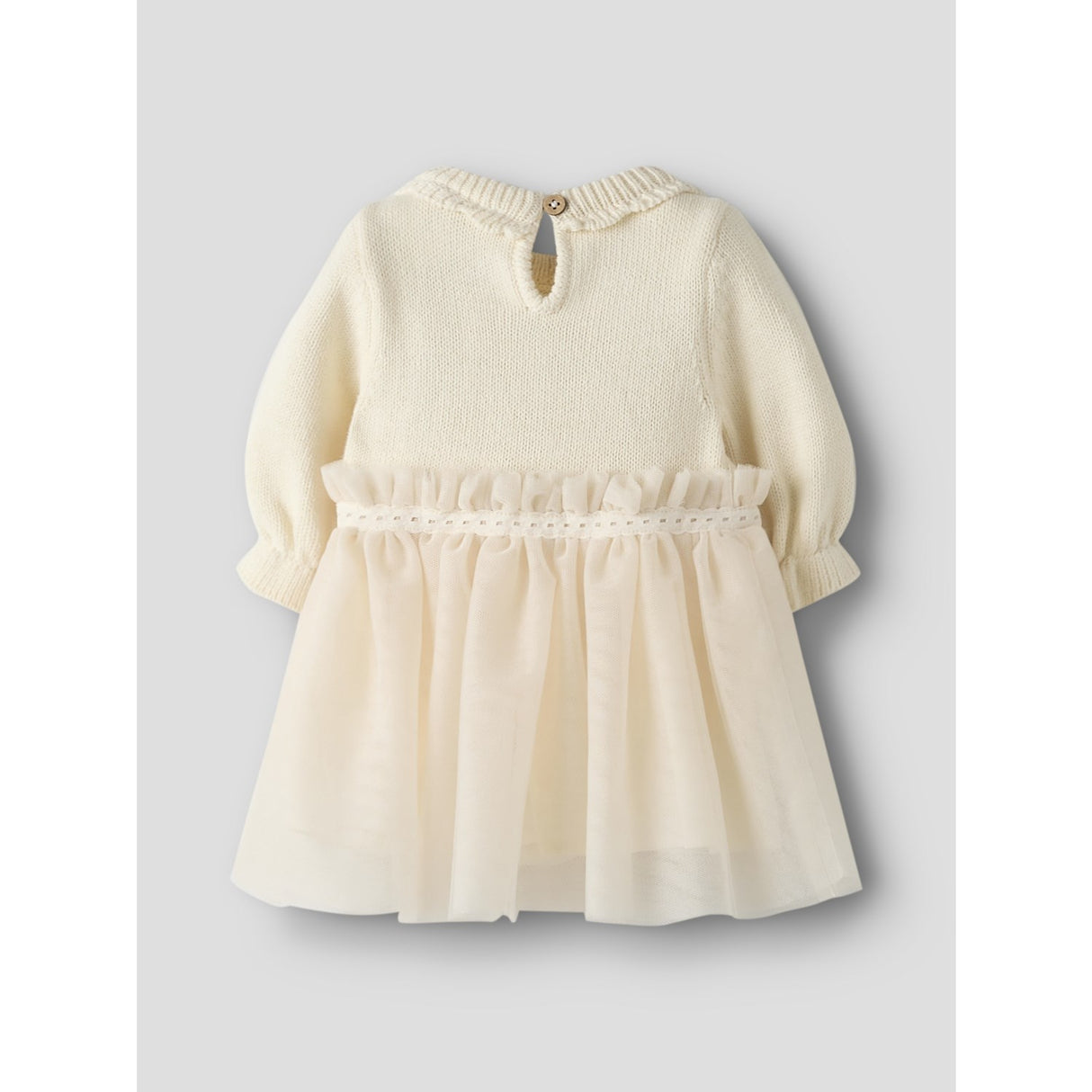 Lil'Atelier Pistachio Shell Nbfsarina Ls Stickad Body Klänning Lil