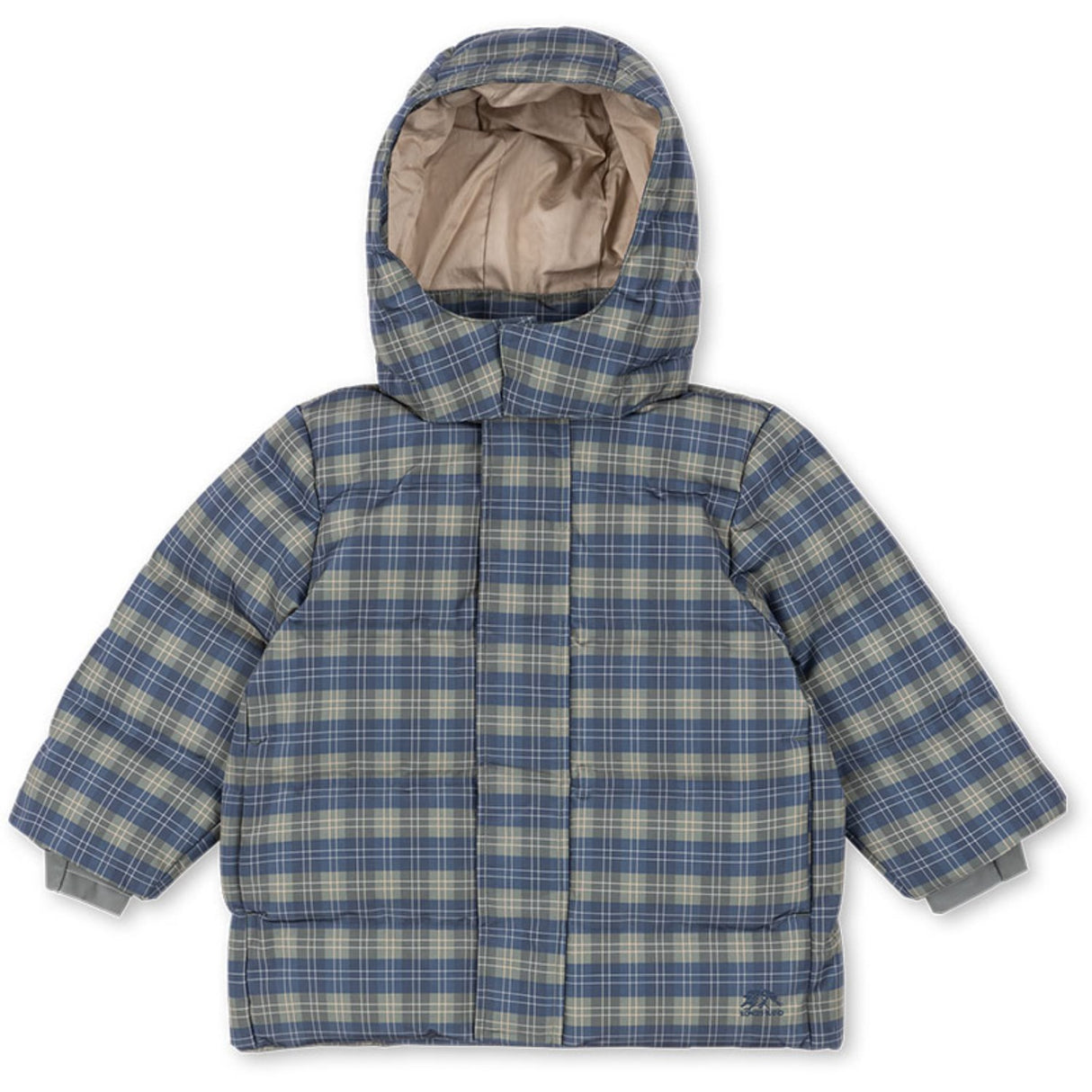 Konges Sløjd Laurel Blue Check Magnum Down Jacka Print Grs