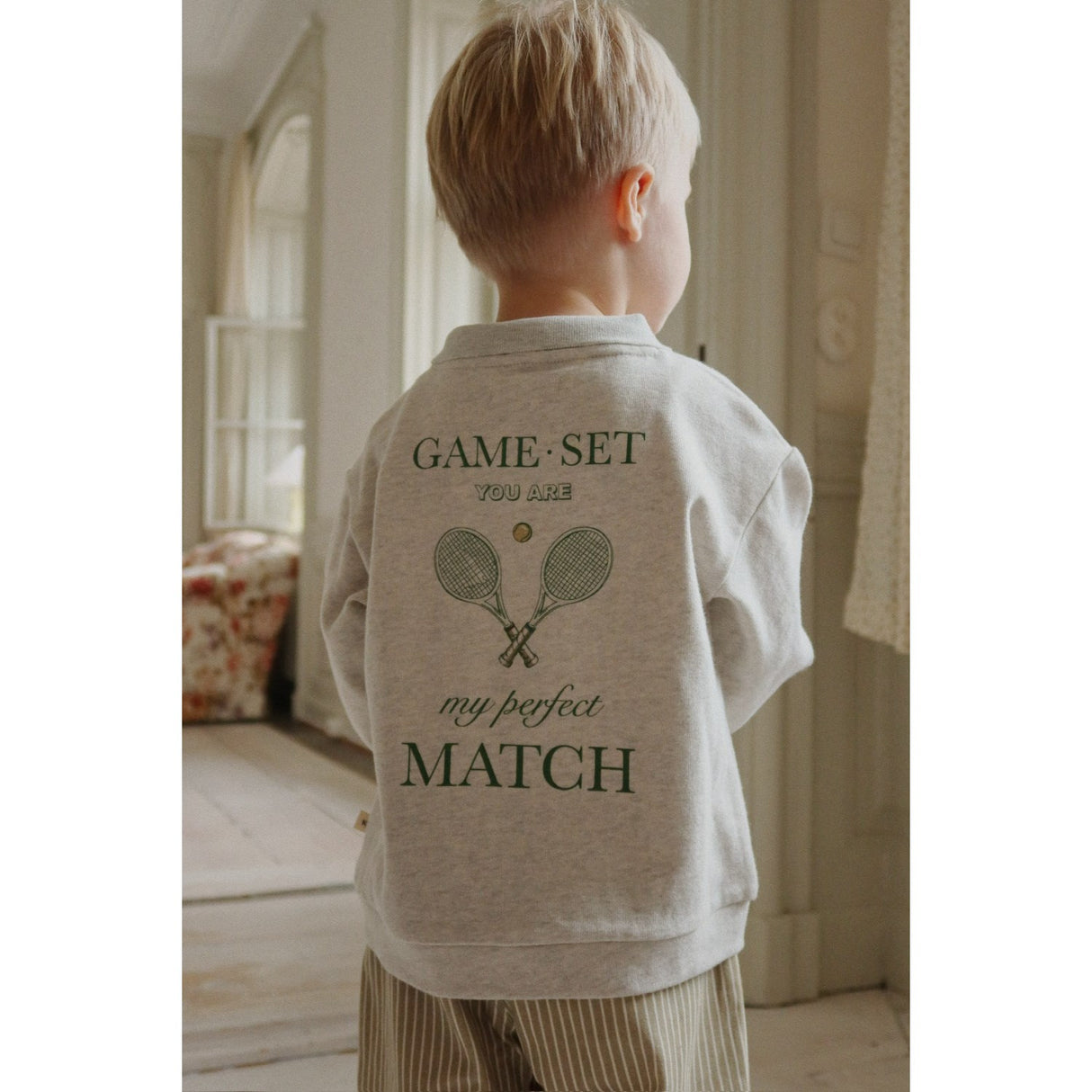 Konges Sløjd Off White Melange Spotty Ls Pikétröja GOTS