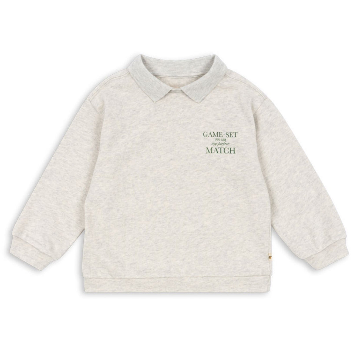 Konges Sløjd Off White Melange Spotty Ls Pikétröja GOTS