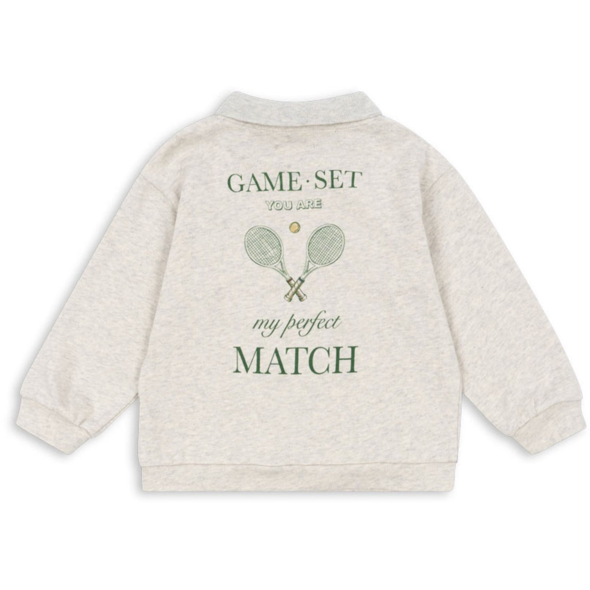 Konges Sløjd Off White Melange Spotty Ls Pikétröja GOTS