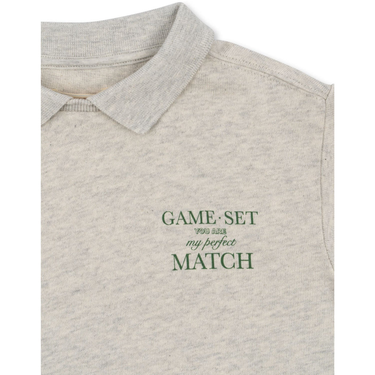 Konges Sløjd Off White Melange Spotty Ls Pikétröja GOTS