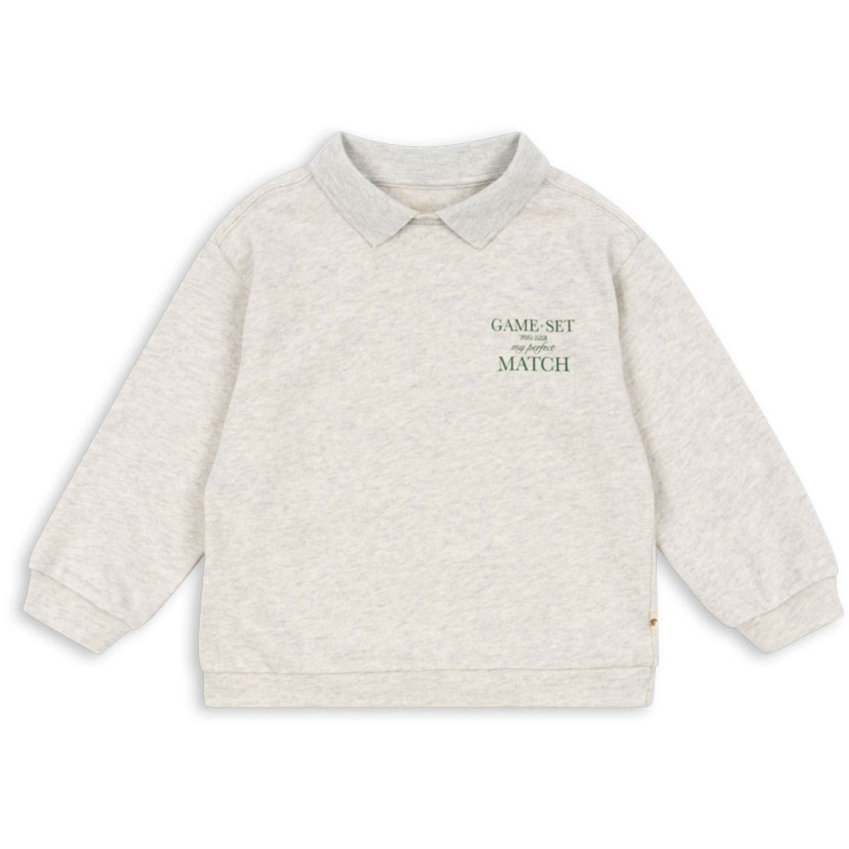 Konges Sløjd Off White Melange Spotty Ls Pikétröja GOTS