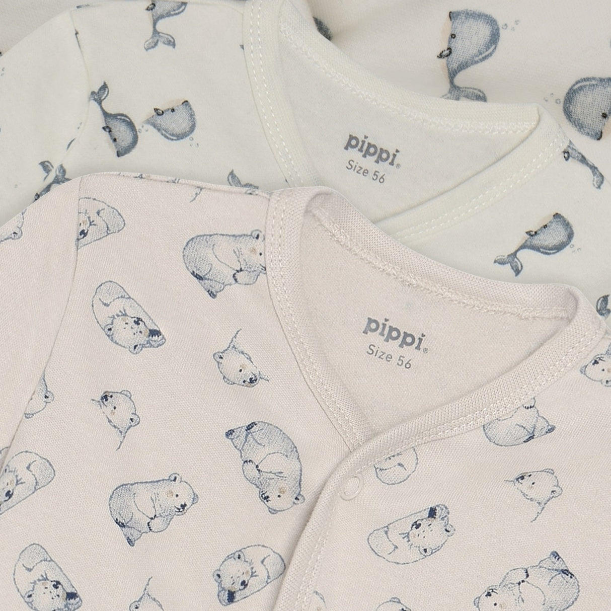 Pippi Flint Stone Nattdräkt W/F -Buttons 2-Pack