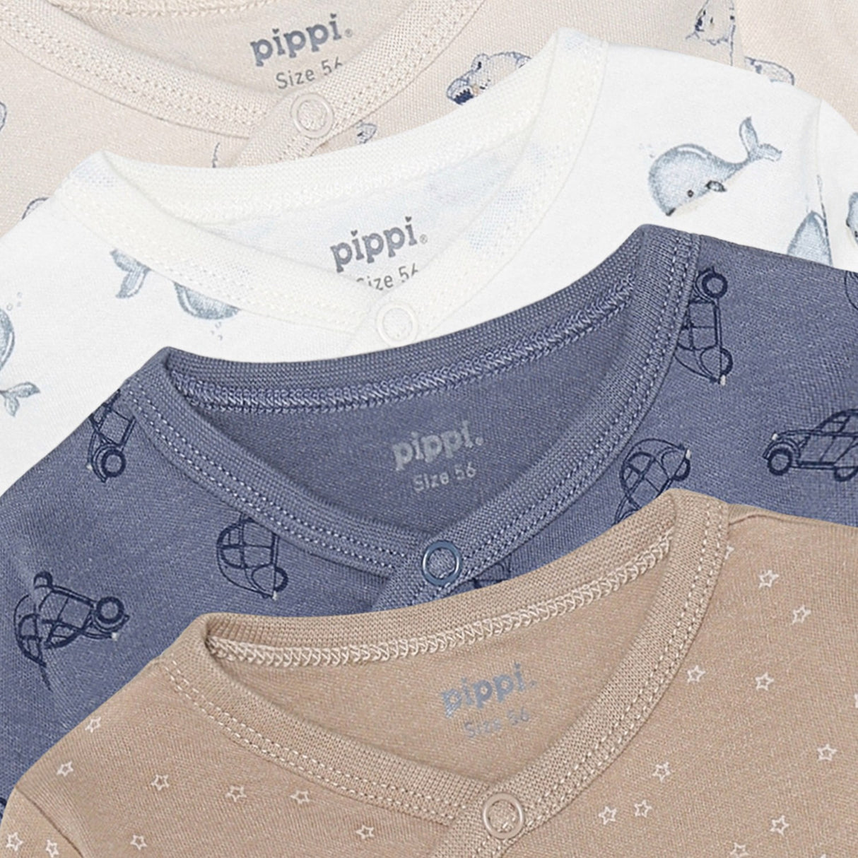 Pippi Flint Stone Body Omlott Ao-Printed (4-Pack)