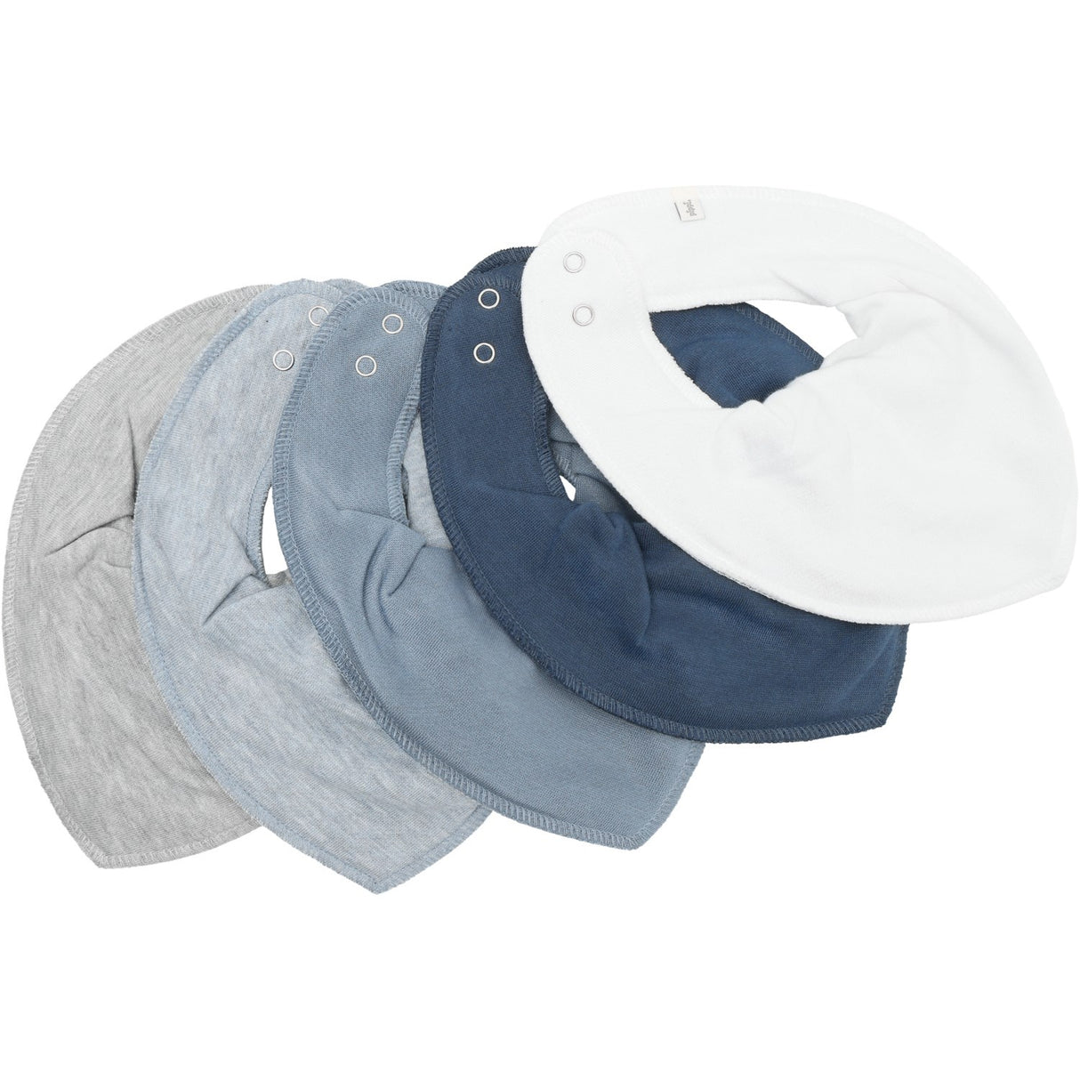 Pippi Dark Blue Bandana Tyg Haklapp - Solid (5-Pack)