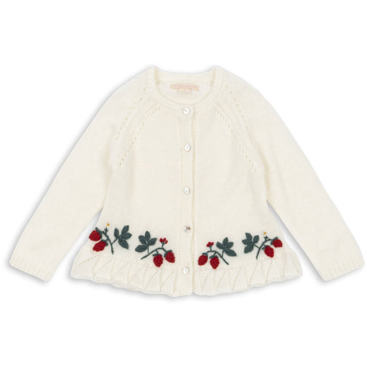 Konges Sløjd Bright White Minia Frill Cardigan