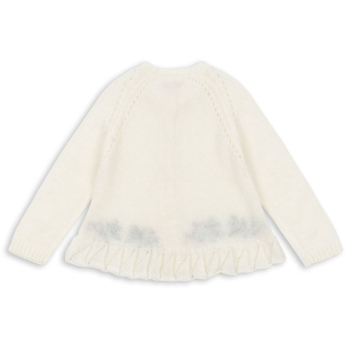 Konges Sløjd Bright White Minia Frill Cardigan