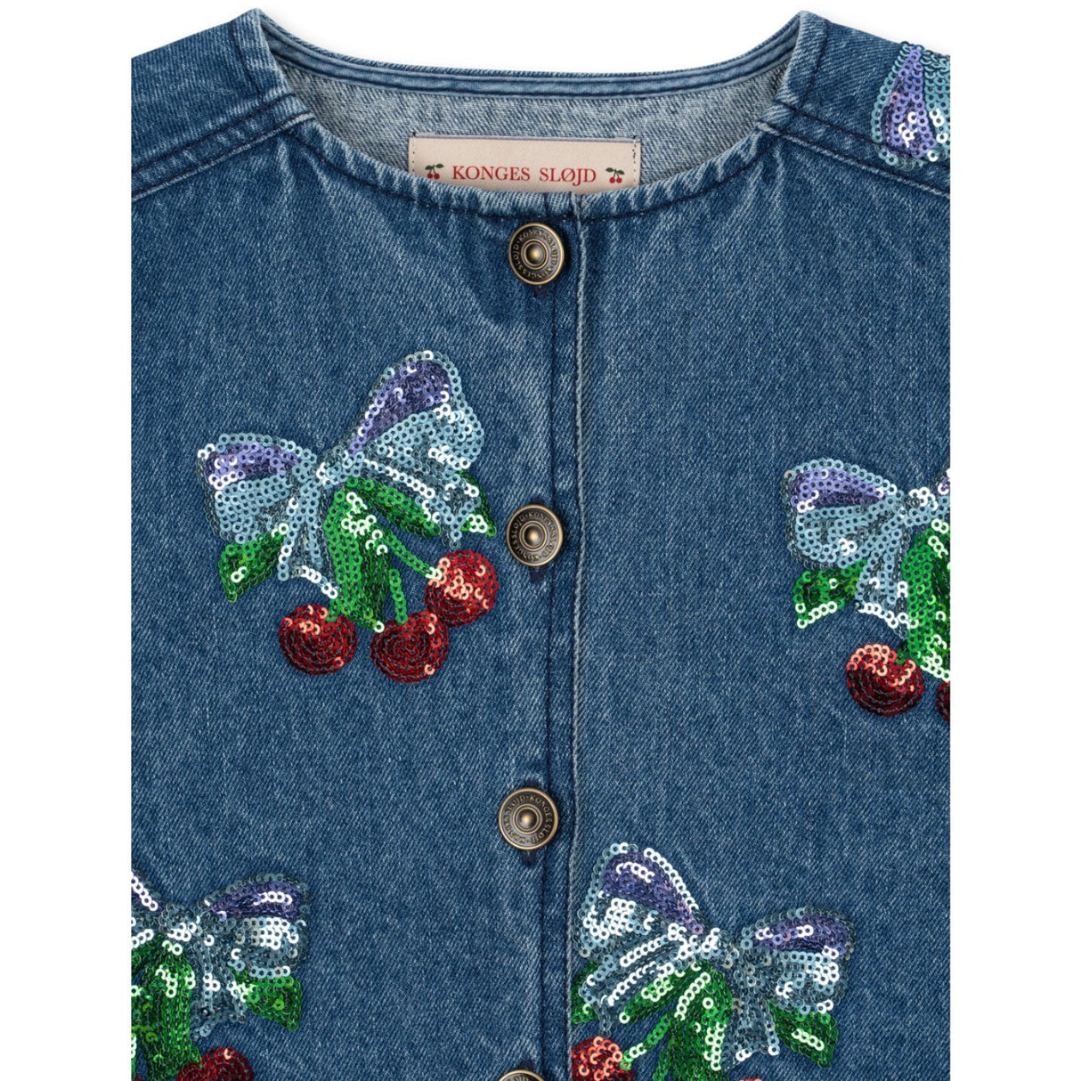 Konges Sløjd Amarena Sequin Magot Paljet Denim Jacka GOTS
