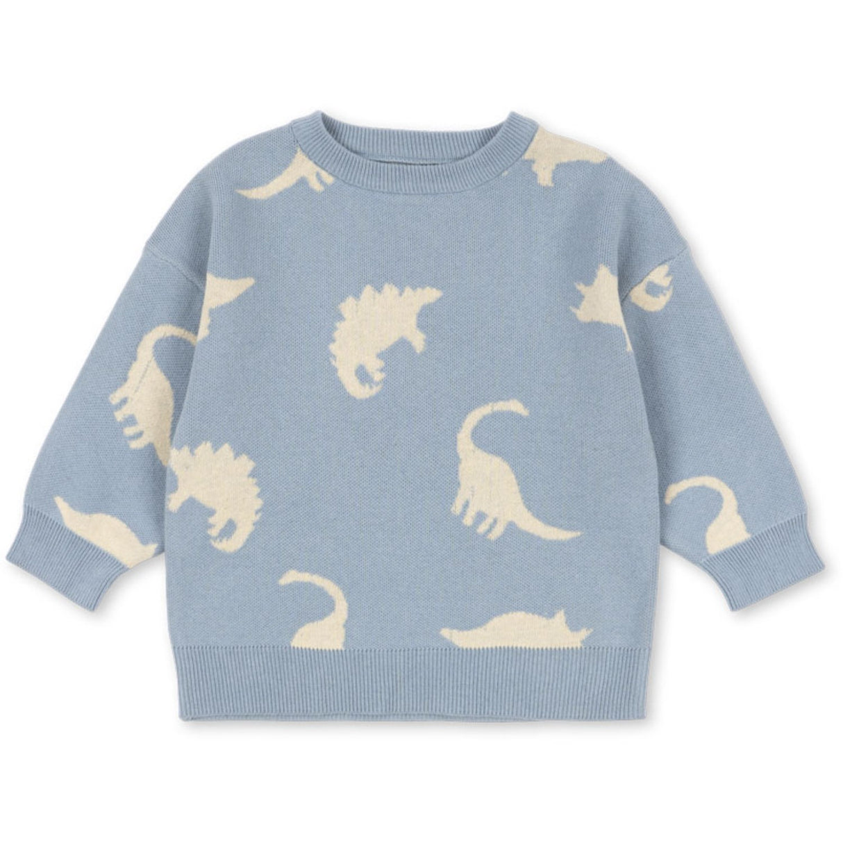 Konges Sløjd Dino Mist Lapis Stickad Sweater GOTS