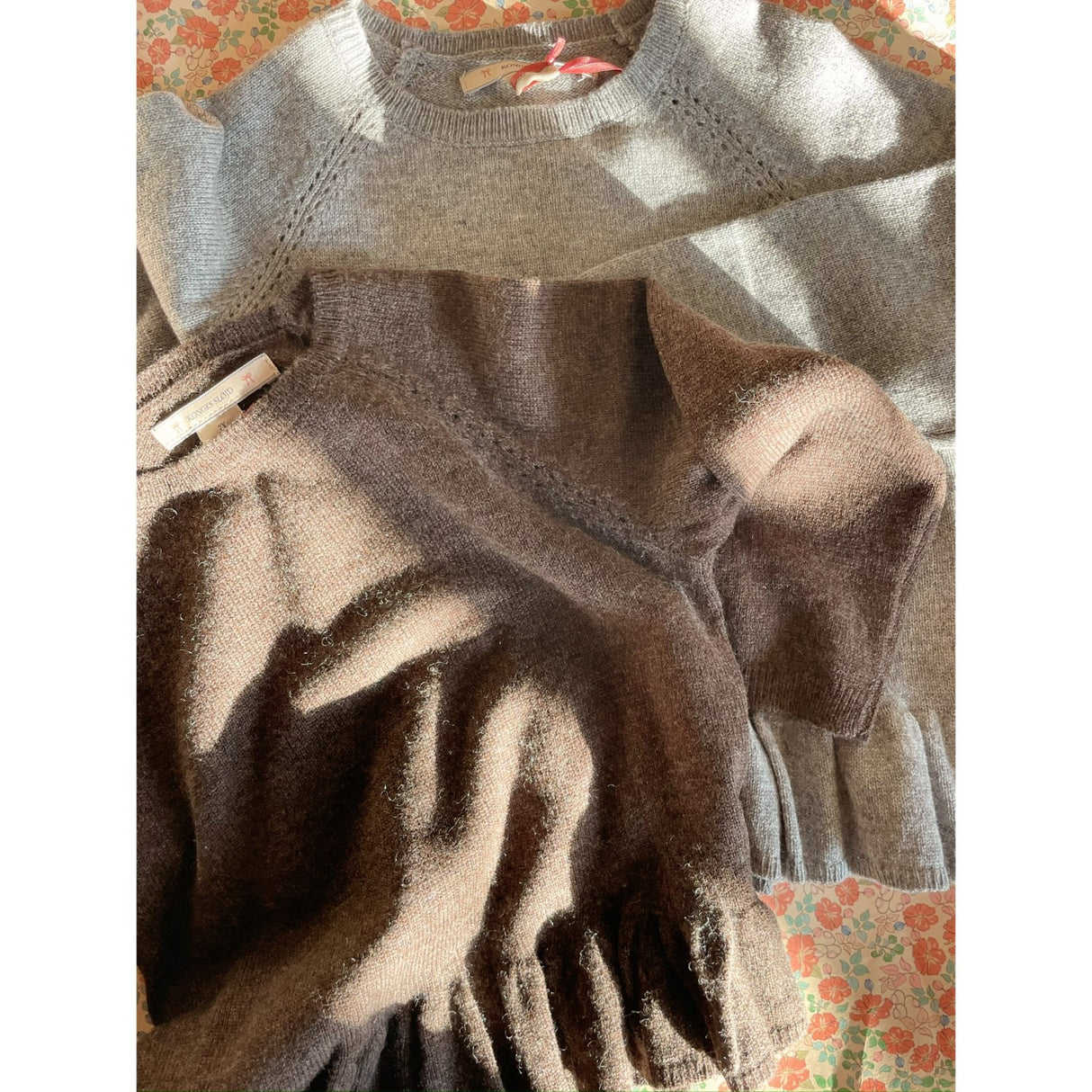 Konges Sløjd Brown Melange Cathy Stickad Sweater