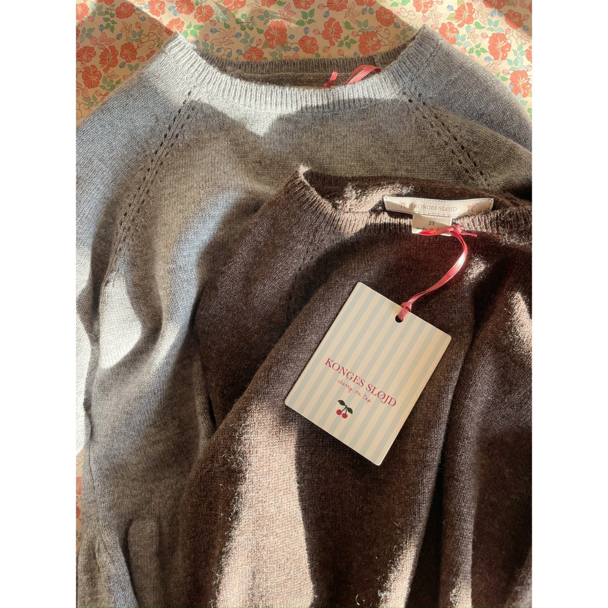 Konges Sløjd Brown Melange Cathy Stickad Sweater