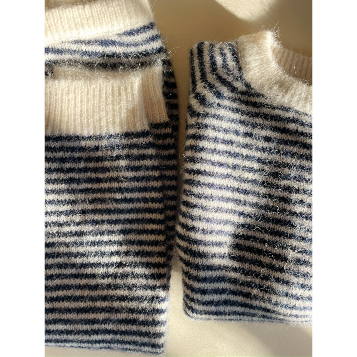 Konges Sløjd Ensign Blue/Buttercream Berle Stickad Sweater