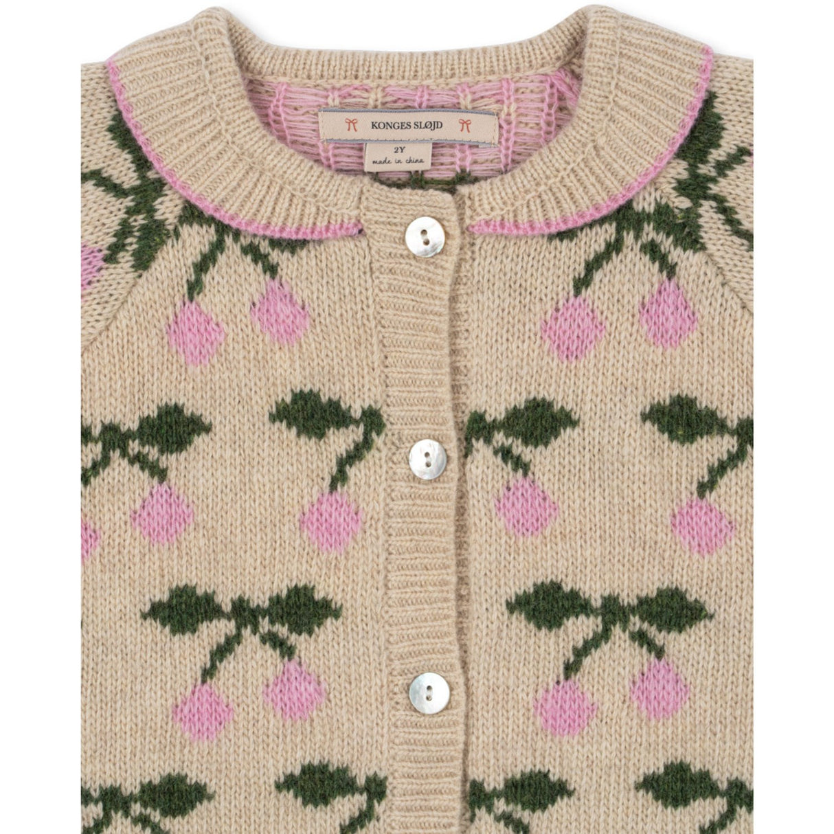 Konges Sløjd Cherry Belou Stickad Krage Cardigan