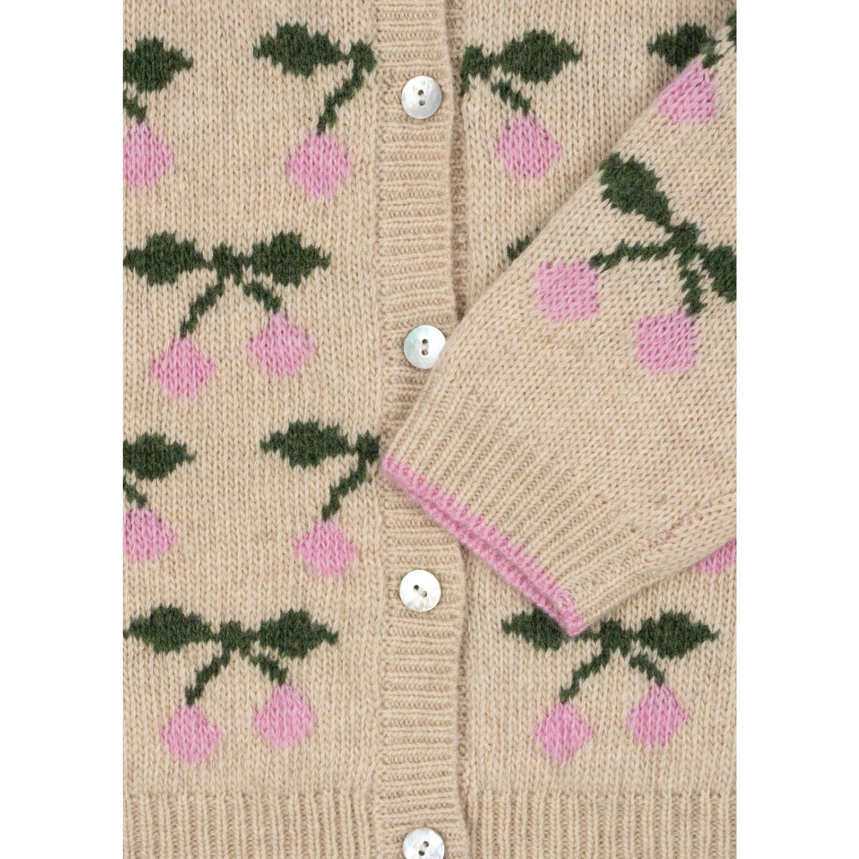 Konges Sløjd Cherry Belou Stickad Krage Cardigan