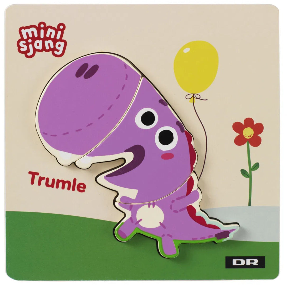 DR Träpussel, 3 delar, trumma