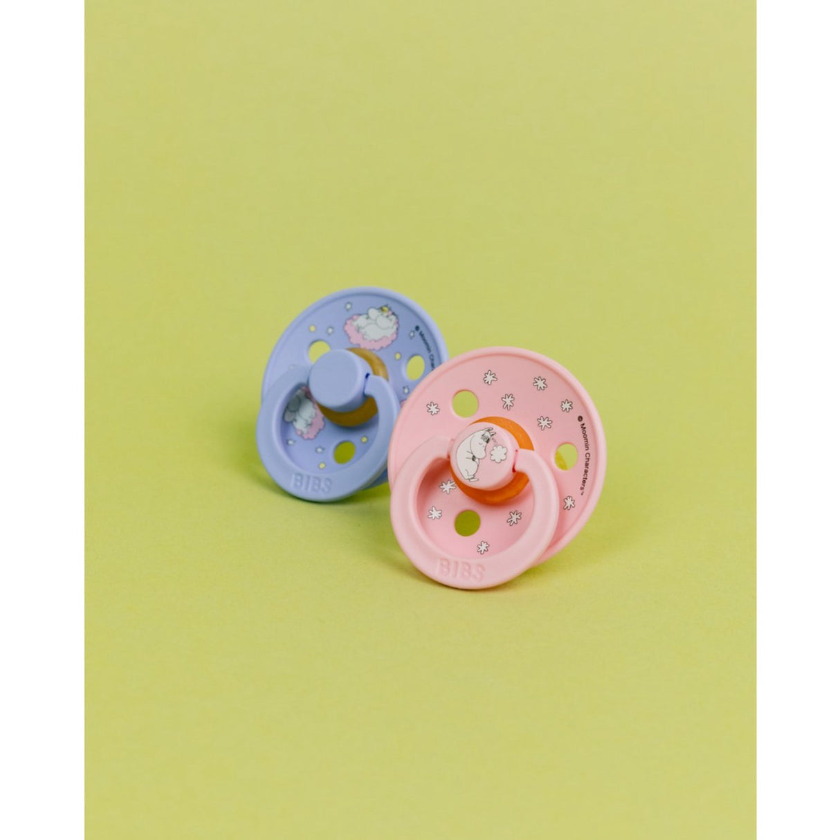 Bibs X Moomin Baby Pink Mix Napp Colour 2-Pack Dreaming Latex