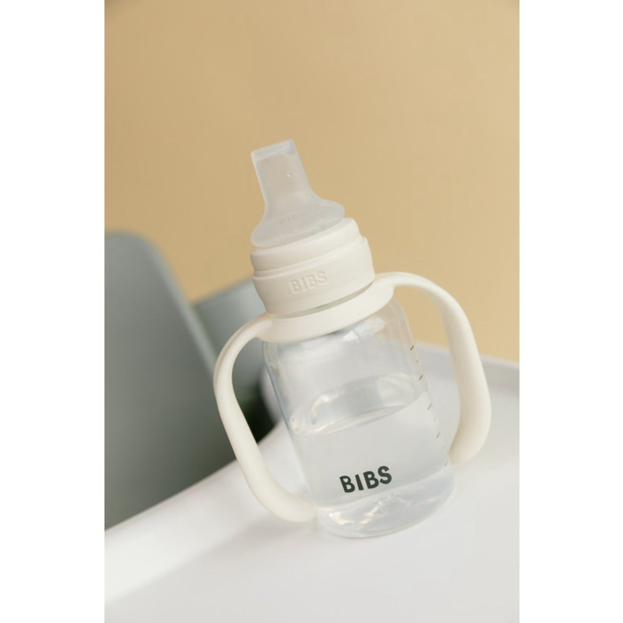 Bibs Ivory Baby Sippy Flaska Spout Round Silikon Slow Flow