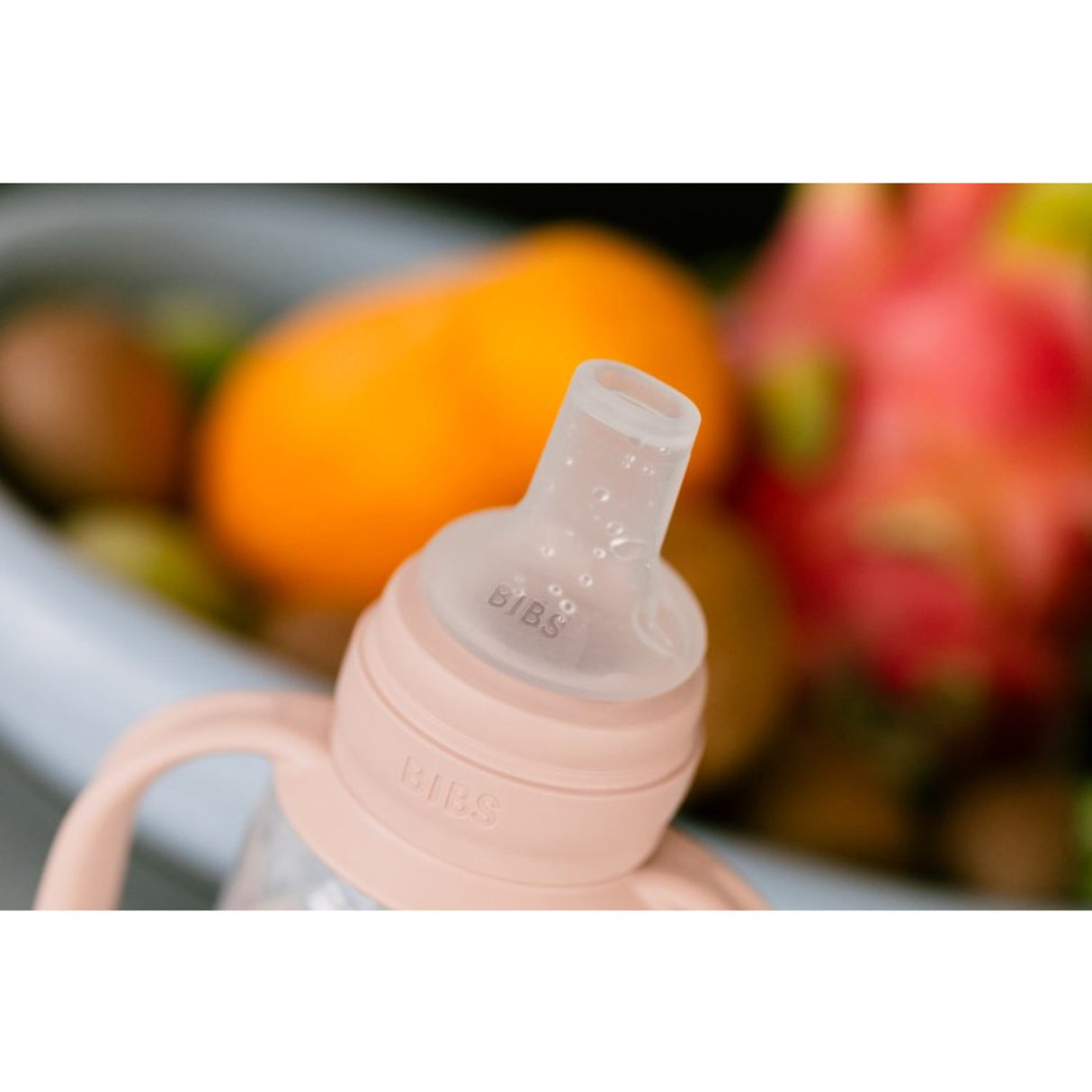 Bibs Blush Baby Sippy Flaska Spout Round Silikon Slow Flow