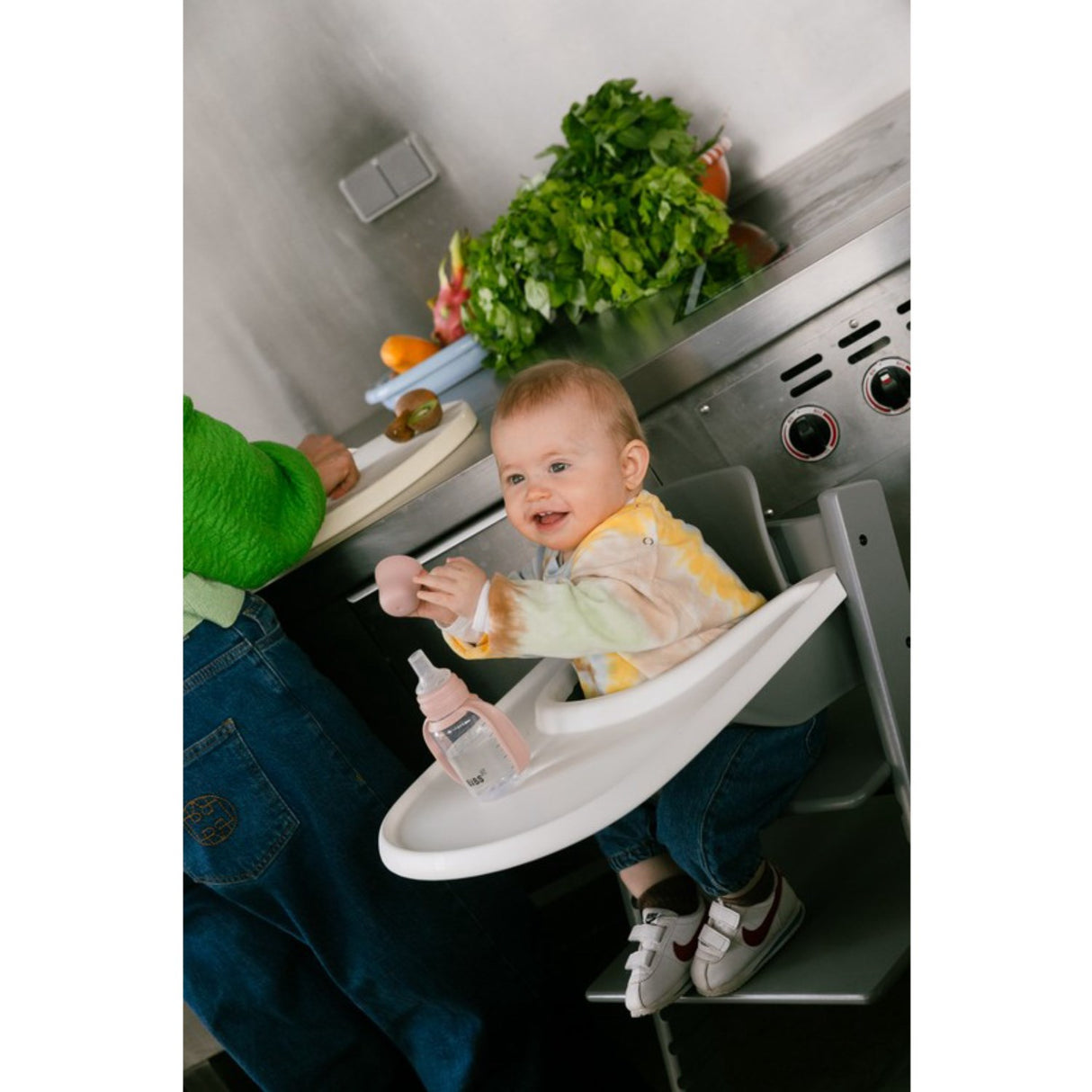 Bibs Blush Baby Sippy Flaska Spout Round Silikon Slow Flow