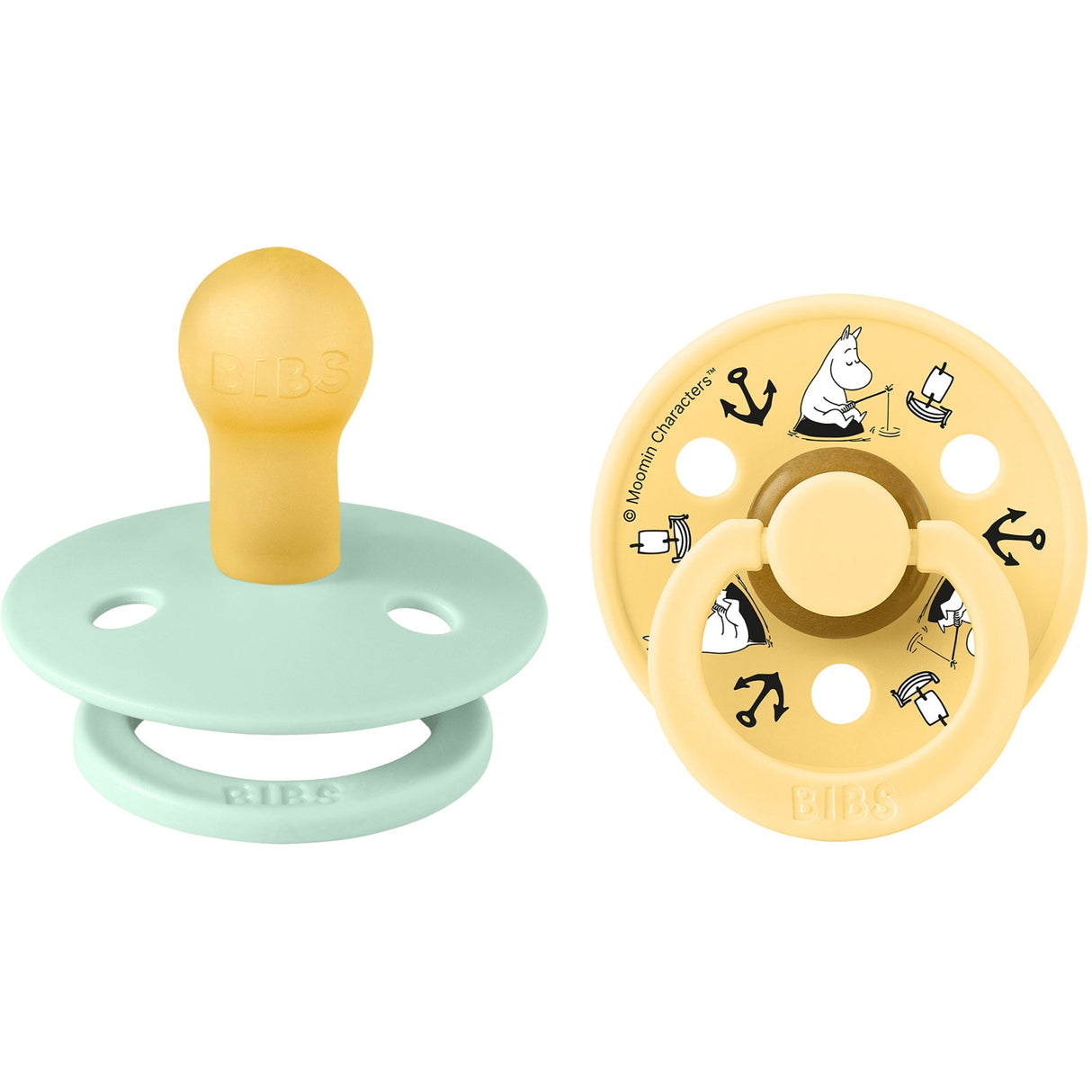Bibs X Moomin Nordic Mint Mix Napp Colour 2-Pack Sailing Latex